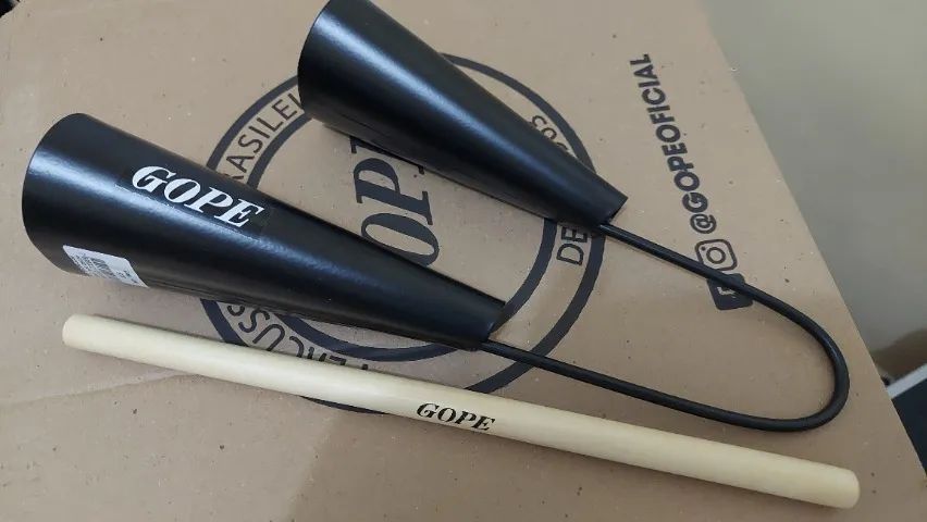 Agogô Gope duplo preto profissional novo - somos revendedores  - Foto 3