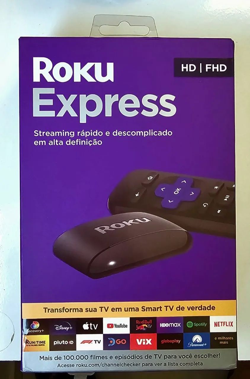 Roku Express - Transforma sua TV em smart - Youtube, Netflix, etc