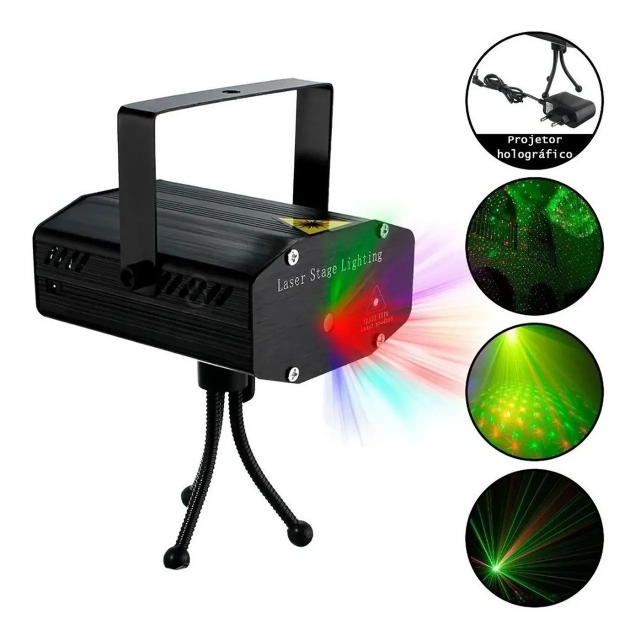 Canhão de Laser Stage Lighting - Efeitos de Luz Holográficos
