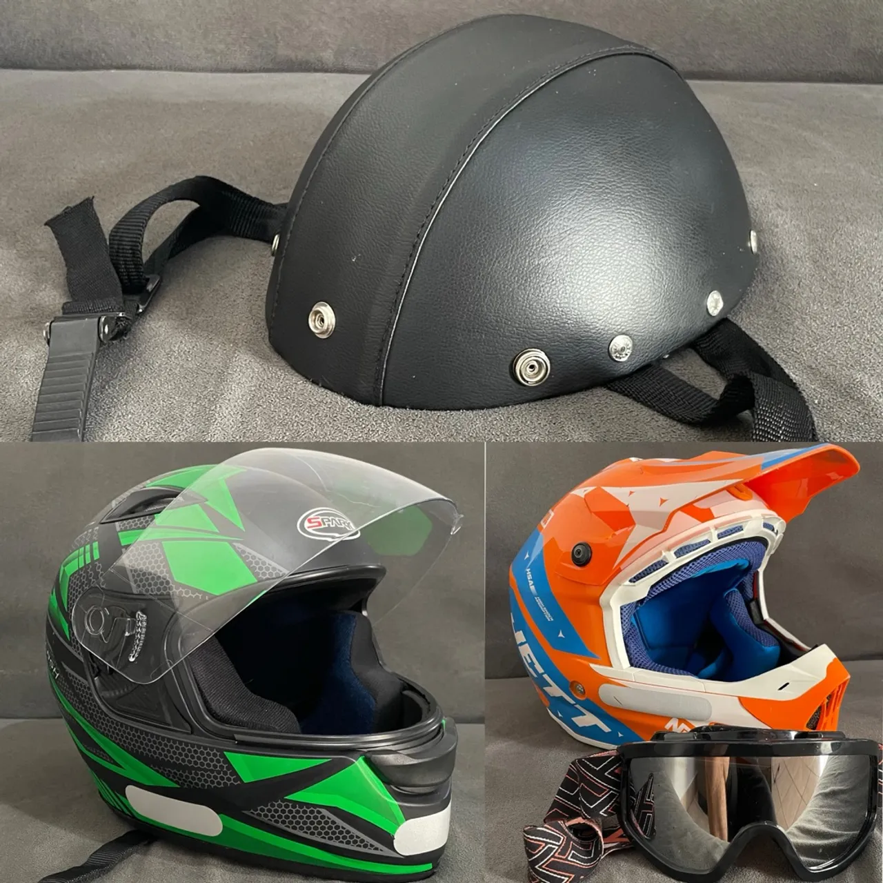 3 Capacetes por $ 300