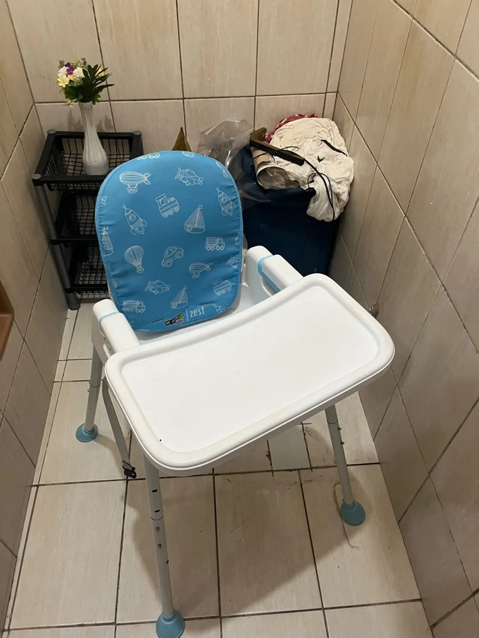 Cadeira de Alimentação para Bebê Azul