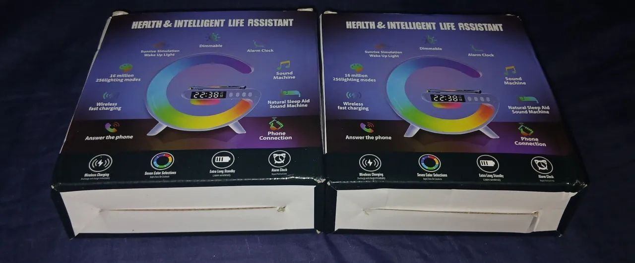 G- Speaker Smart Station Mini Luminária Bluetooth Inteligente Carregador Sem fio RGB - Foto 2