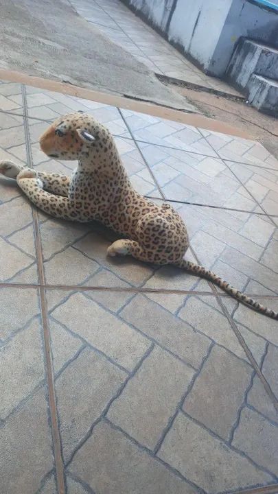 Pelúcia de Onça pintada - Brinquedo grande, fofo e acolhedor - Foto 2