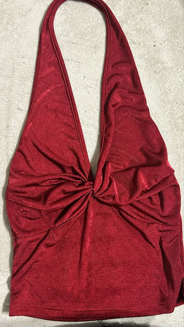 Top Cropped Vermelho 