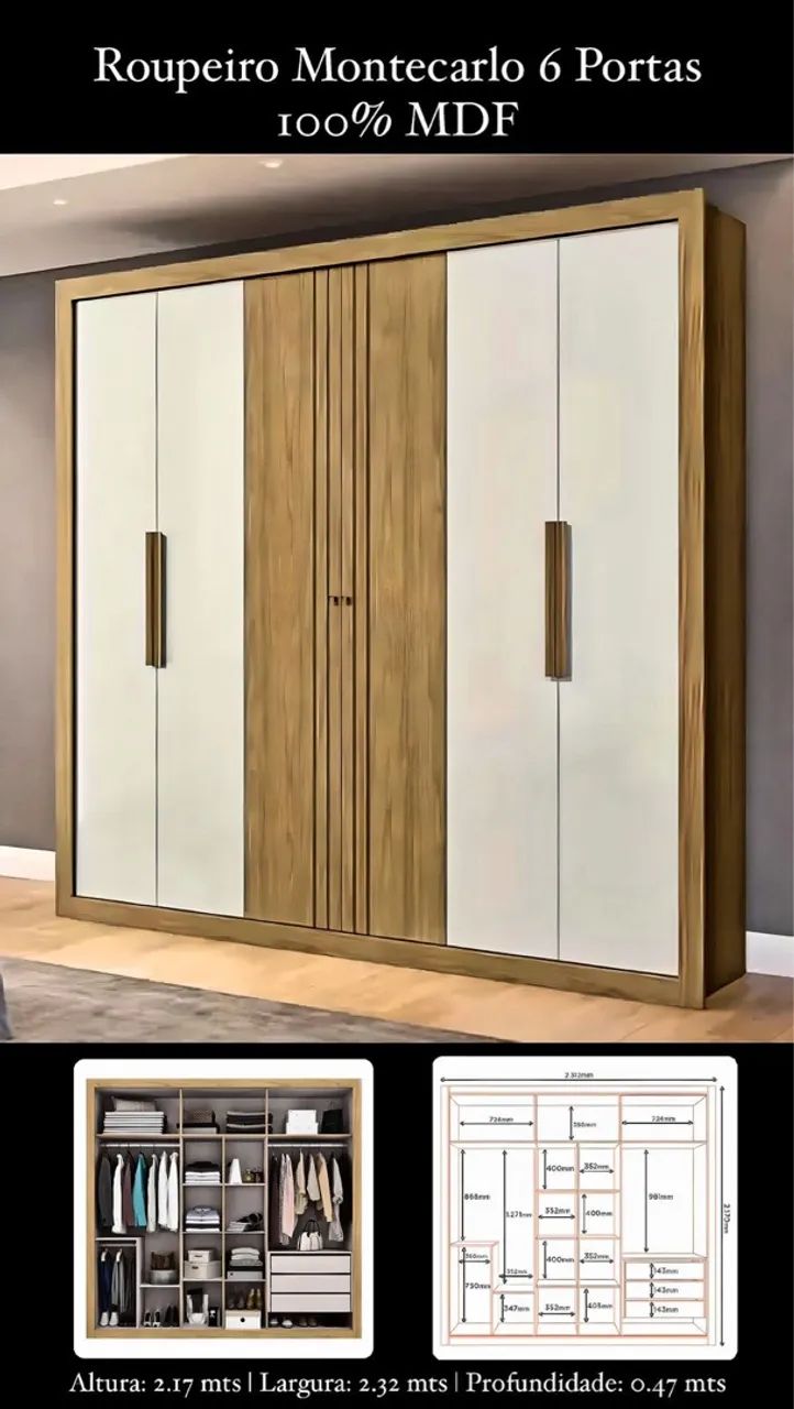 Roupeiro 100% MDF