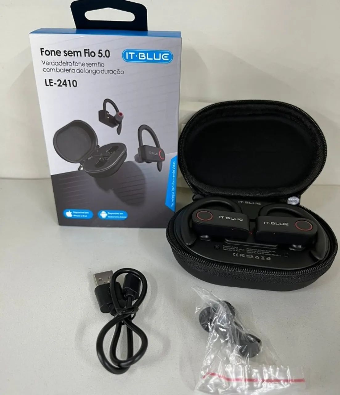 Fone De Ouvido Bluetooth 5.0 It-blue LE-2410 A Prova De Suor