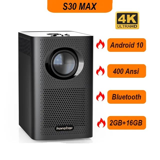 Projetor Hongtop S30 Max 2 Ram 16gb 1080p Android 10