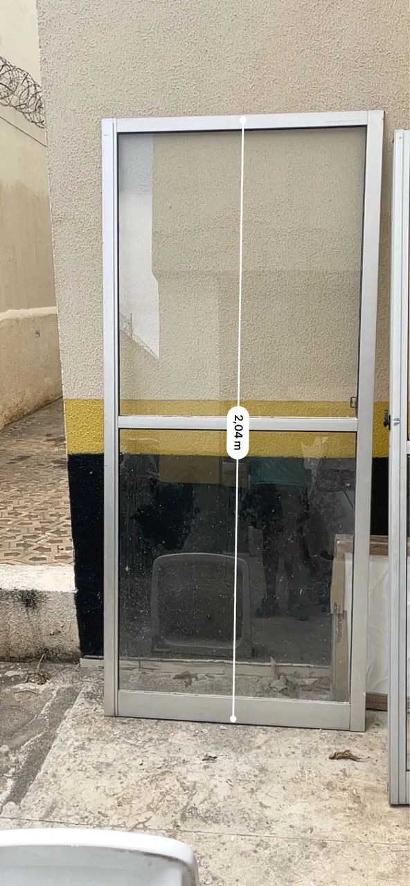 Porta de correr armação de alumínio  - Foto 2