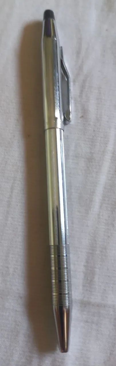 Antiga caneta esferográfica compactor inox metal escritório escola consultório antiguidade - Foto 3