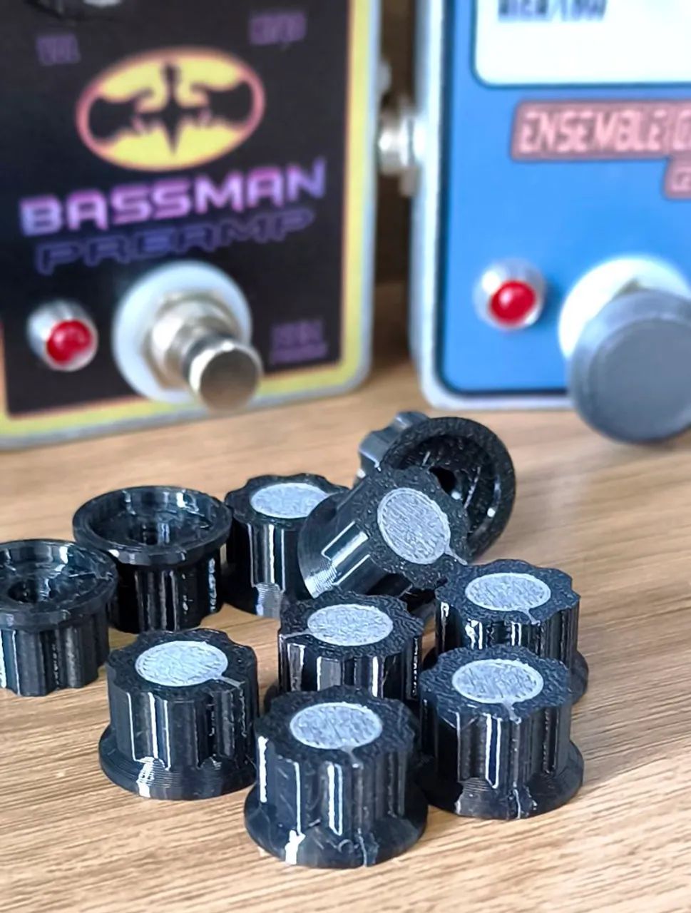 Kit Com 10 knobs para pedais inspirados em modelos boss, mxr e dod - personalizáveis  - Foto 2