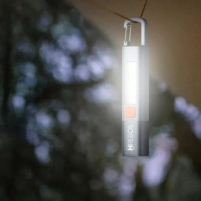 [PROMO] Lanterna LED mosquetão H'rebos IF-260 cinza 200 lumens - Foto 2