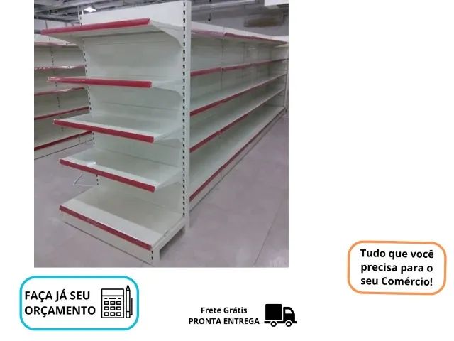 Gondola de Aço Central 30x40 c/ Porta Etiqueta