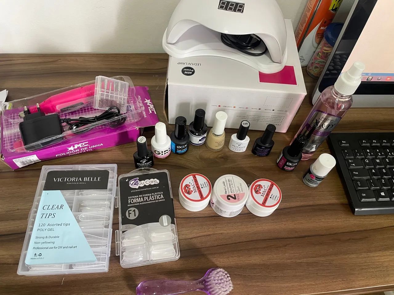 Kit iniciante alongamento unha em gel 