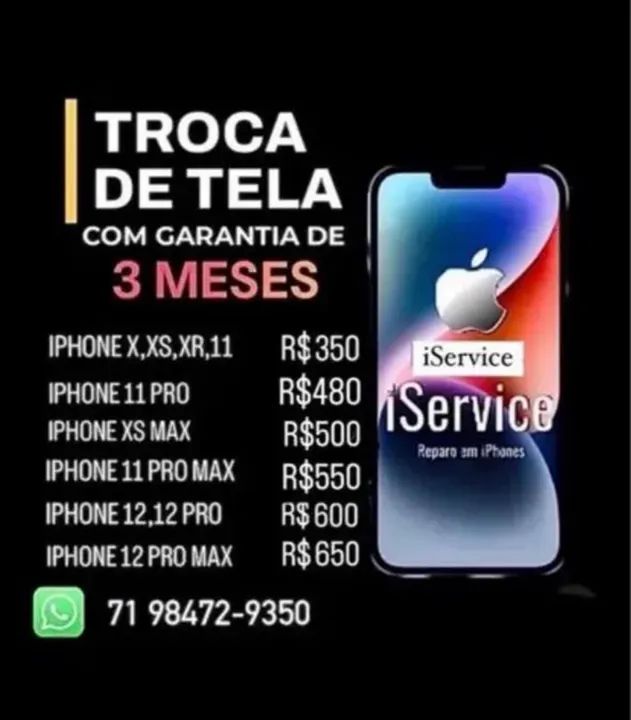 Troca de tela iPhone todos os modelos