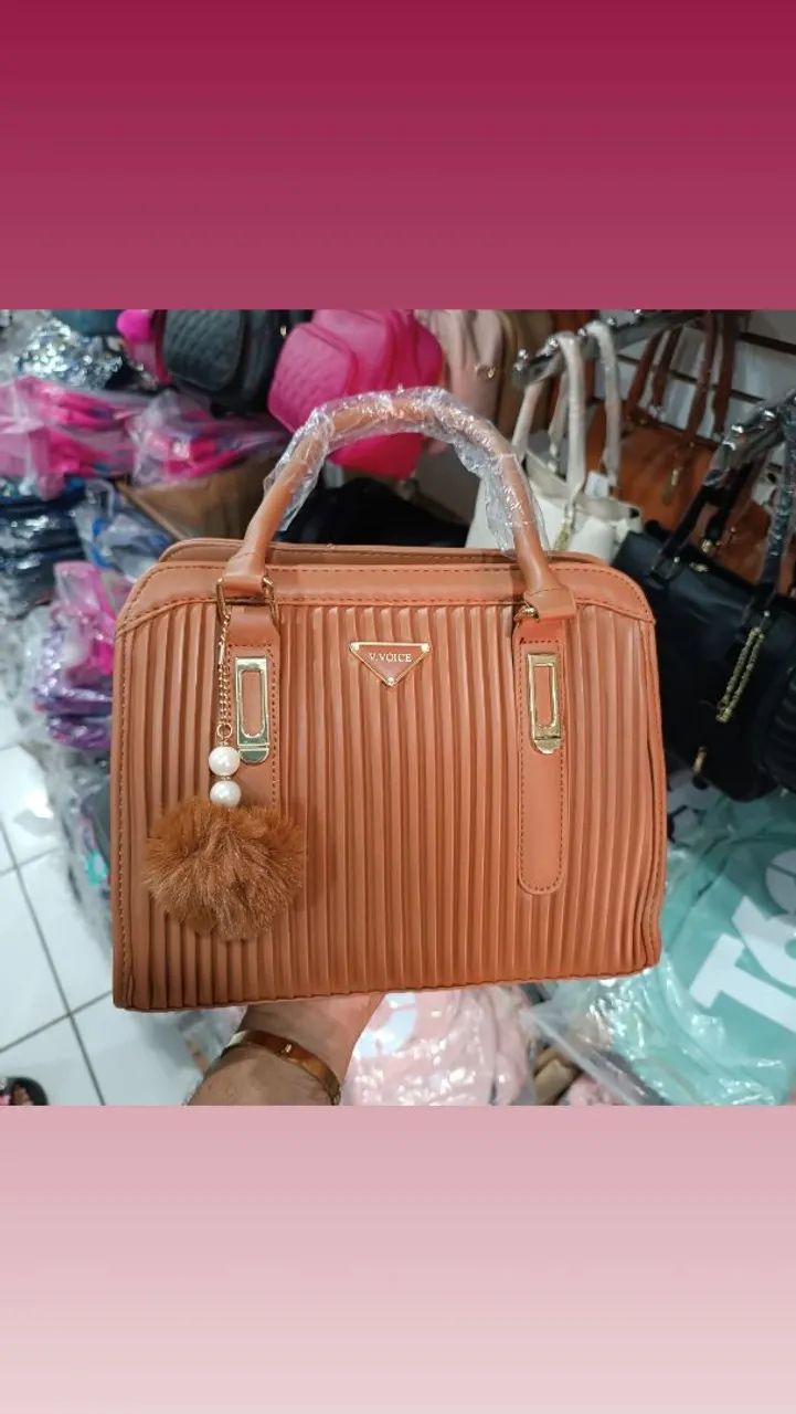 Bolsa de Ombro Marrom V. Voice