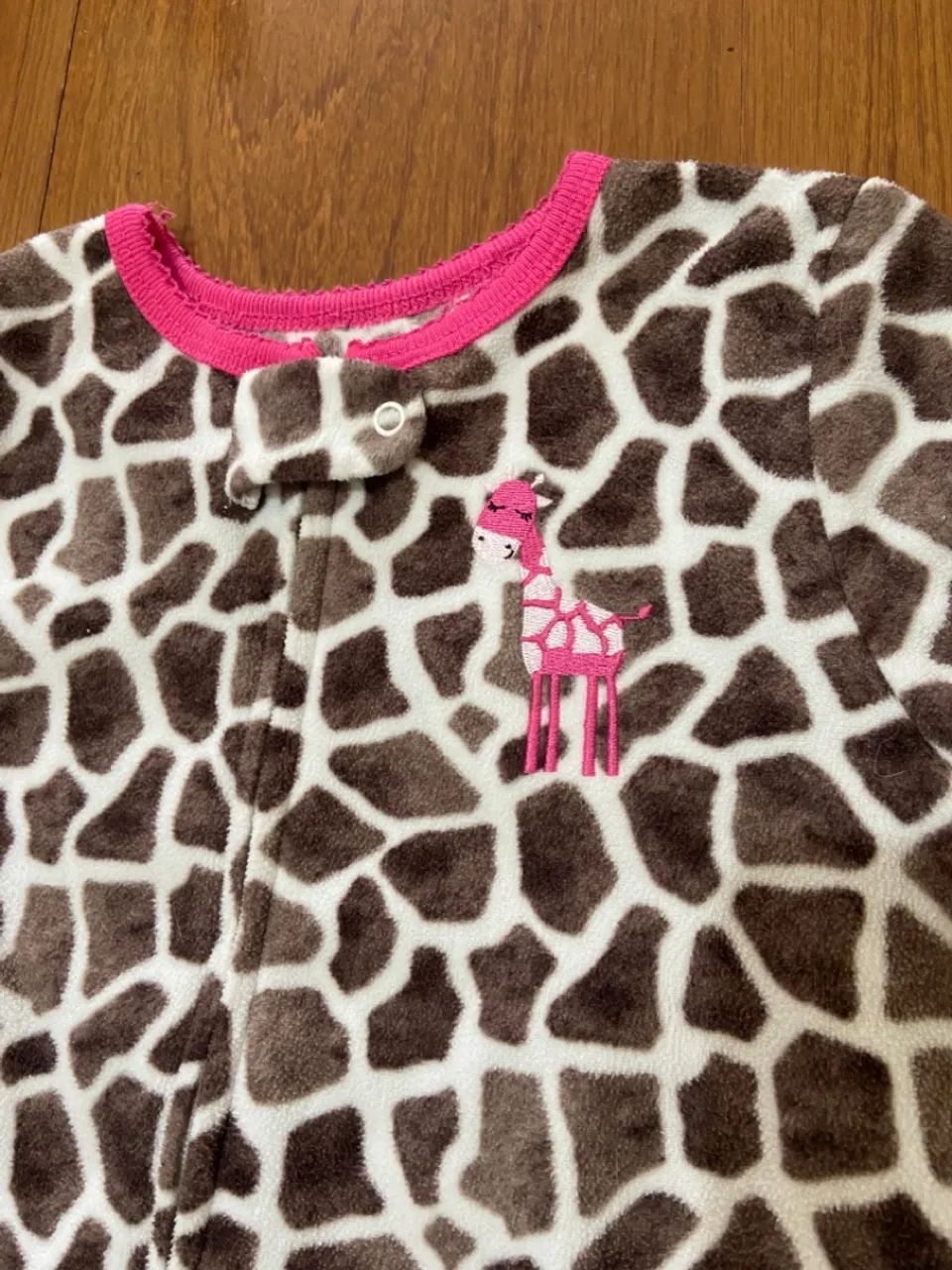 Macacão Girafa carters Bebe menina 18m em fleece com pezinho - Foto 3