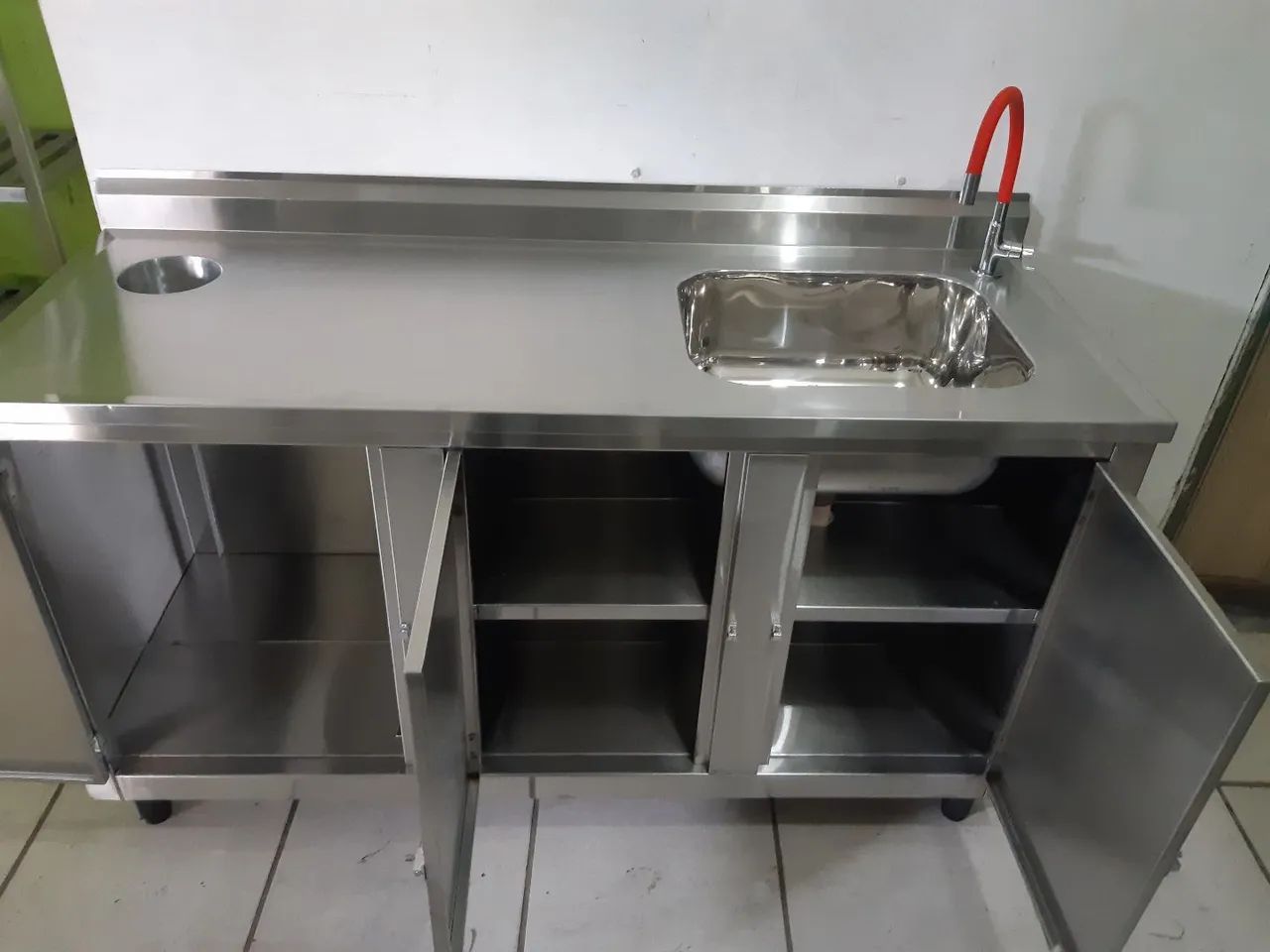 Armário, balcão aço inox  - Foto 2