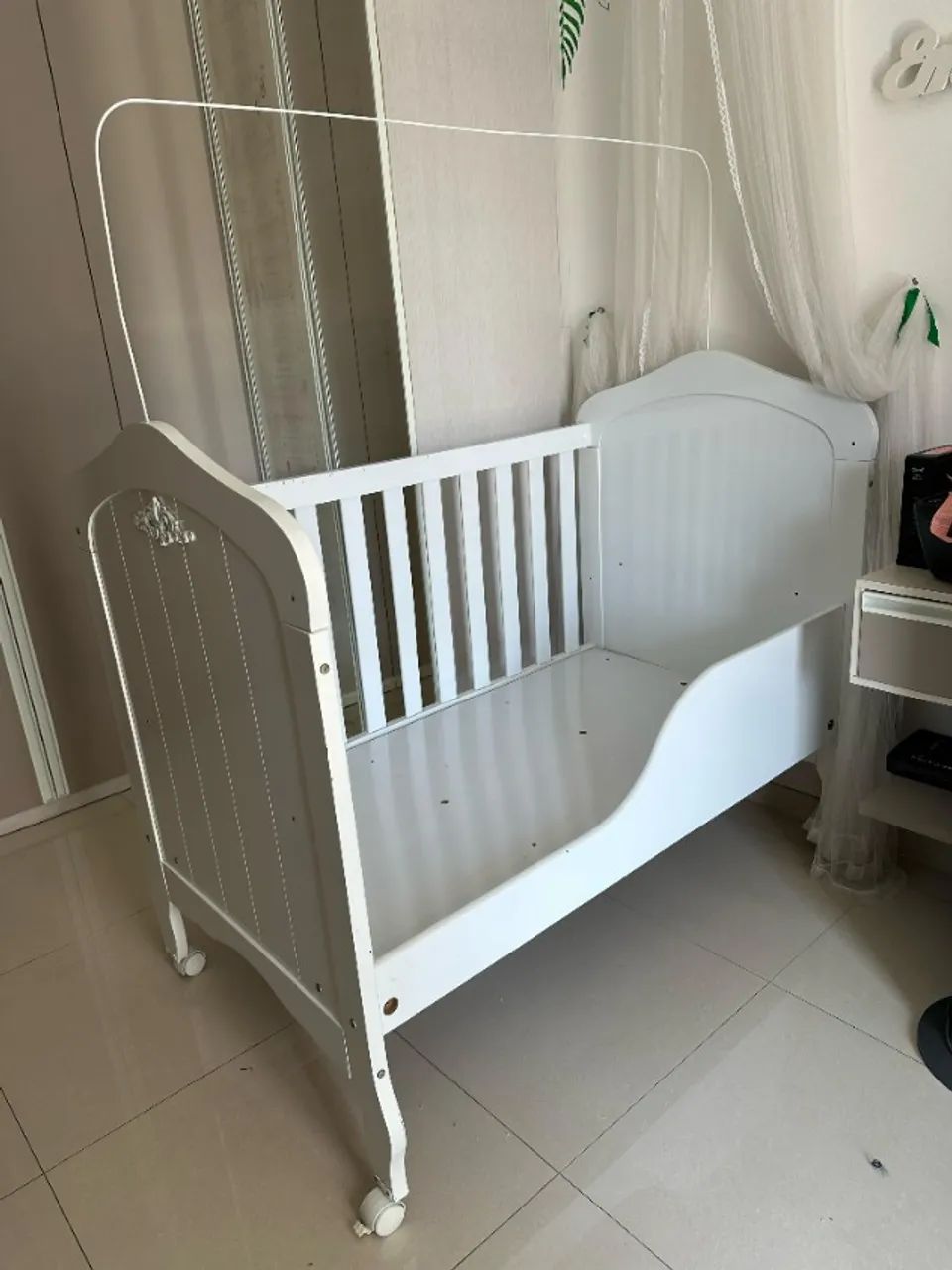 Berço Mini Cama Flex Harmonia - Branco Branco - Foto 4