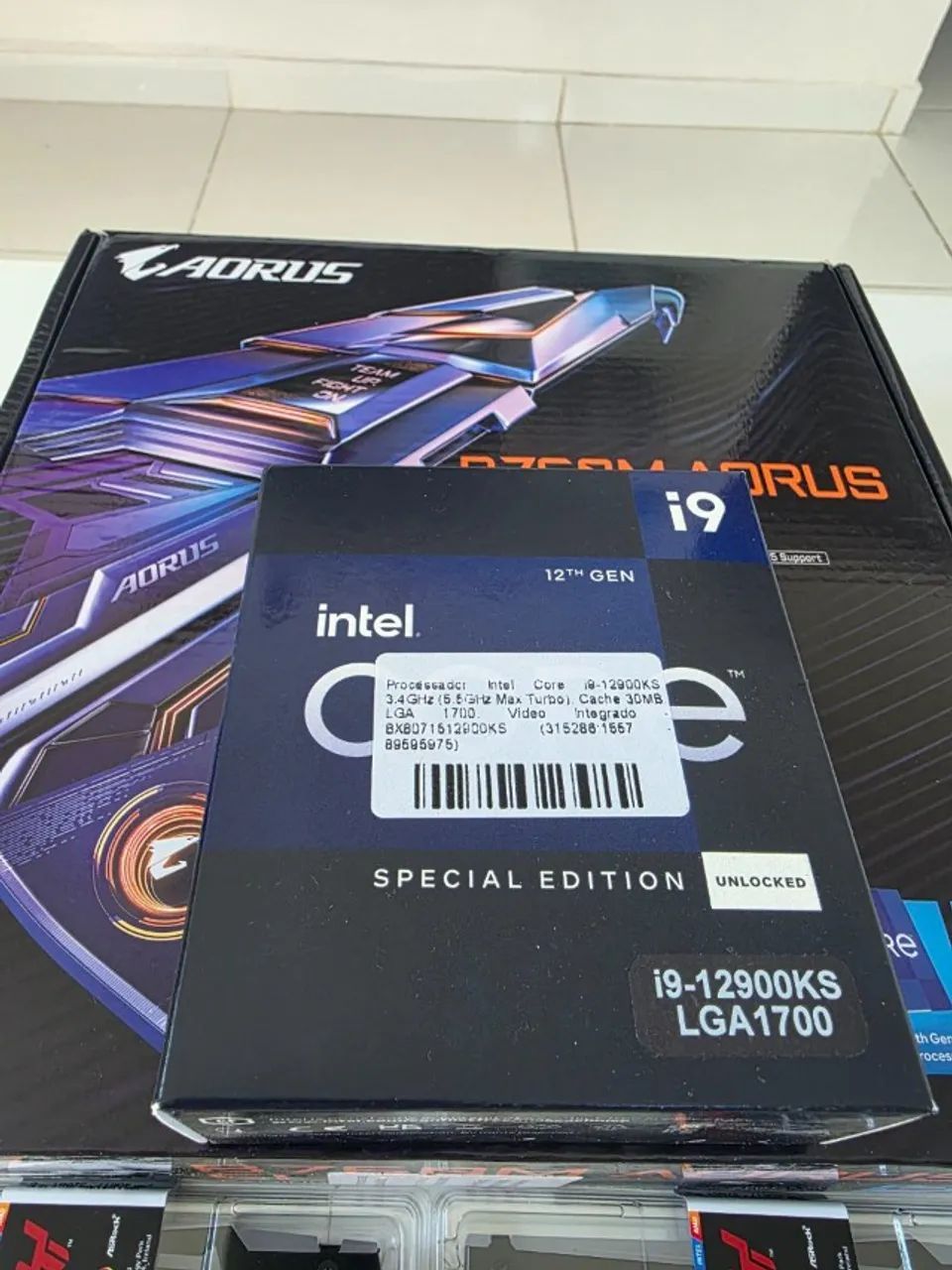 Kit Am5 Placa Mãe B760m AORUS ELITE, Processador I9 12900ks - Foto 5