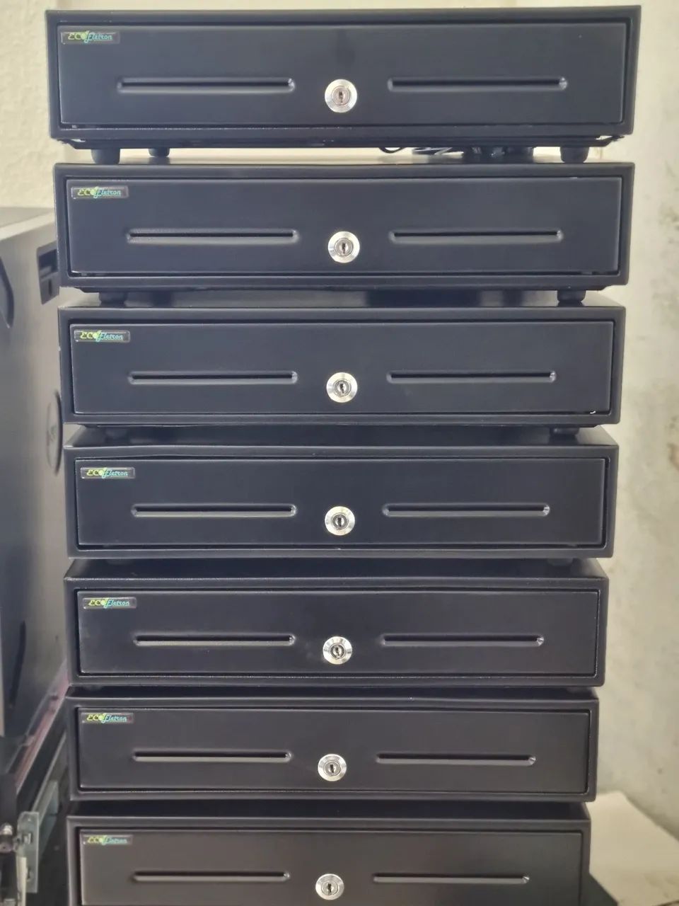 Gaveta para Comércio com Chave Automático Preto 46x46 Ótimo Estado Loja Eco Eletron 
