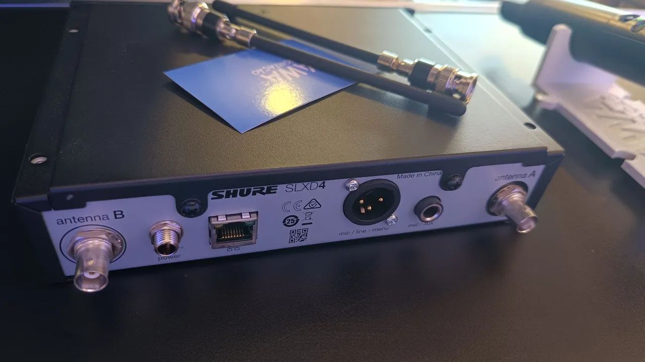 Microfone Original Shure SLXD24/SM58 G58 Sistema Sem Fio Digital Profissional  - Foto 3