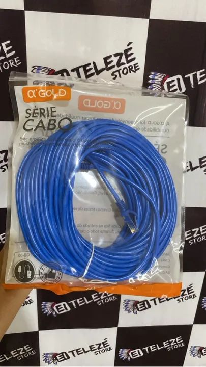 Cabo de Rede RJ45 Série Cabo Azul - Completo - Novo 