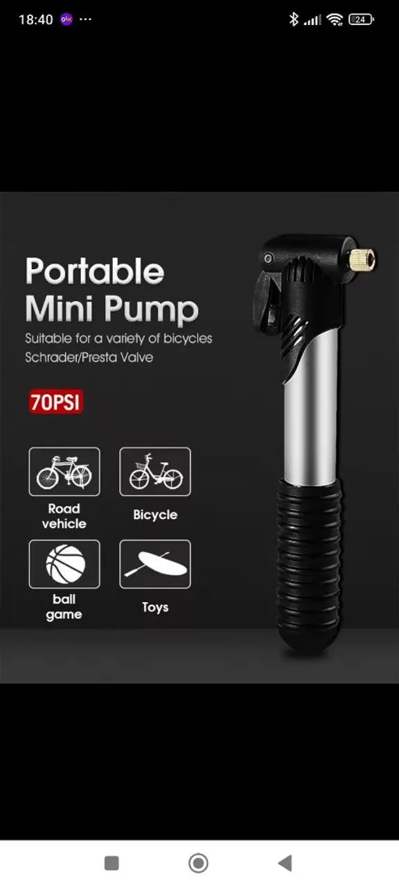 Mini Bomba Portátil para Bicicletas top zero 