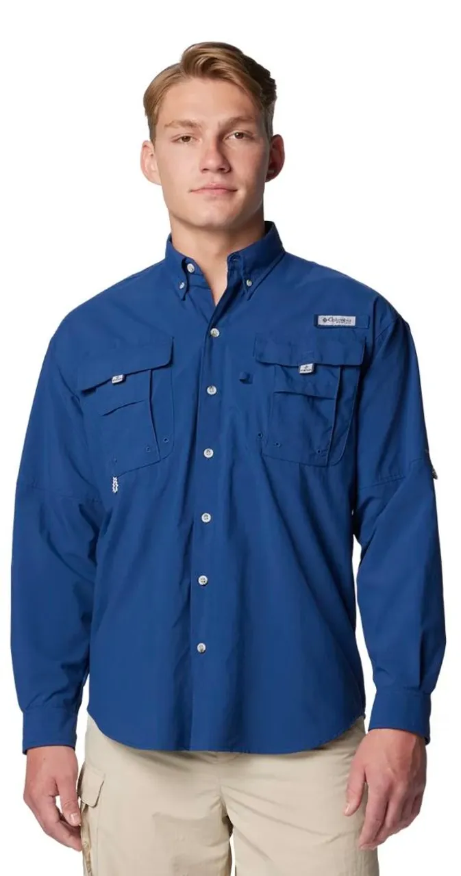 Camisa Columbia Masculina Azul Bahama ||