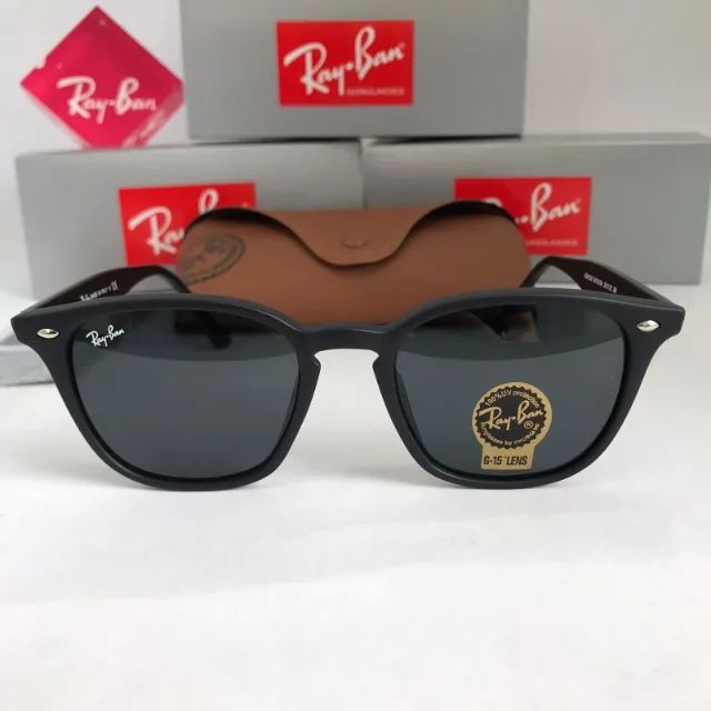 óculos ray ban rb4258 black matte lentes de cristal - Foto 2