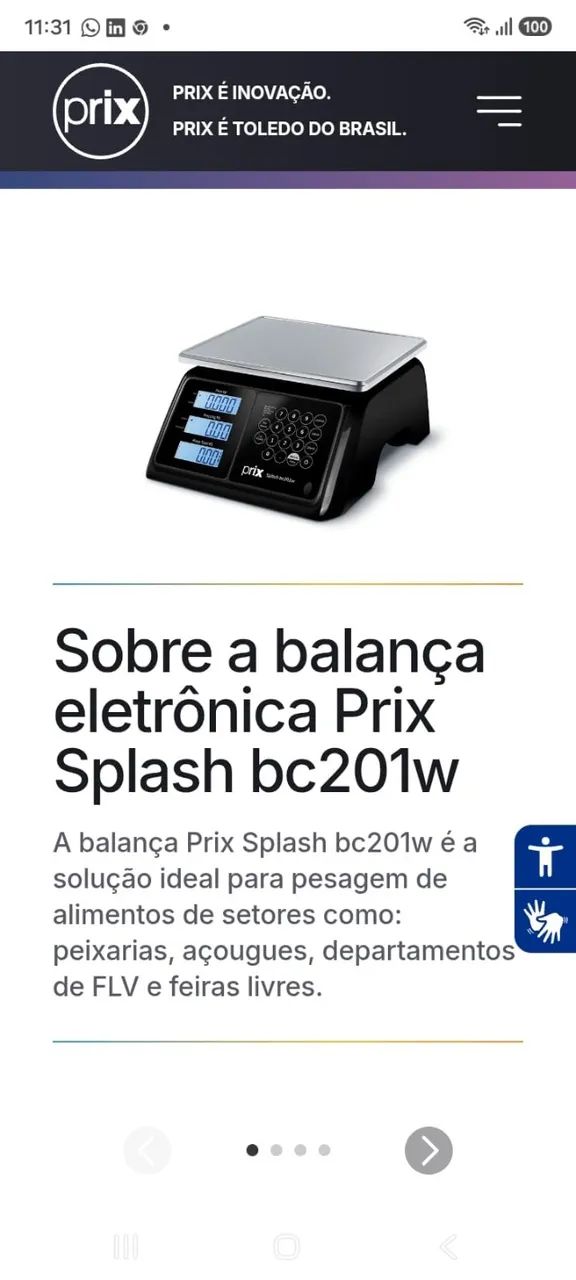 BALANÇA A PROVA DAGUA PRIX SPLASH BC201W