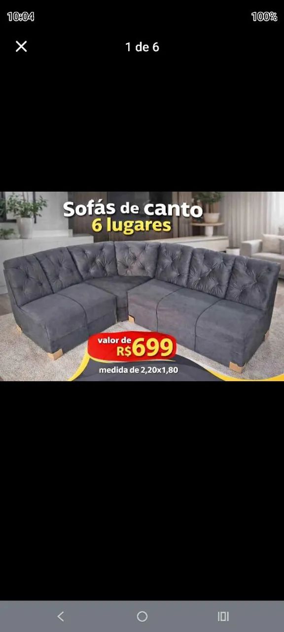 Sofá de canto novo direto da fábrica 