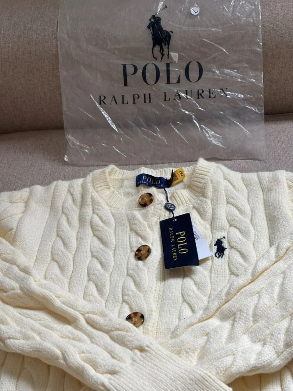 Cardigan Polo Ralph Lauren off-white - Foto 3