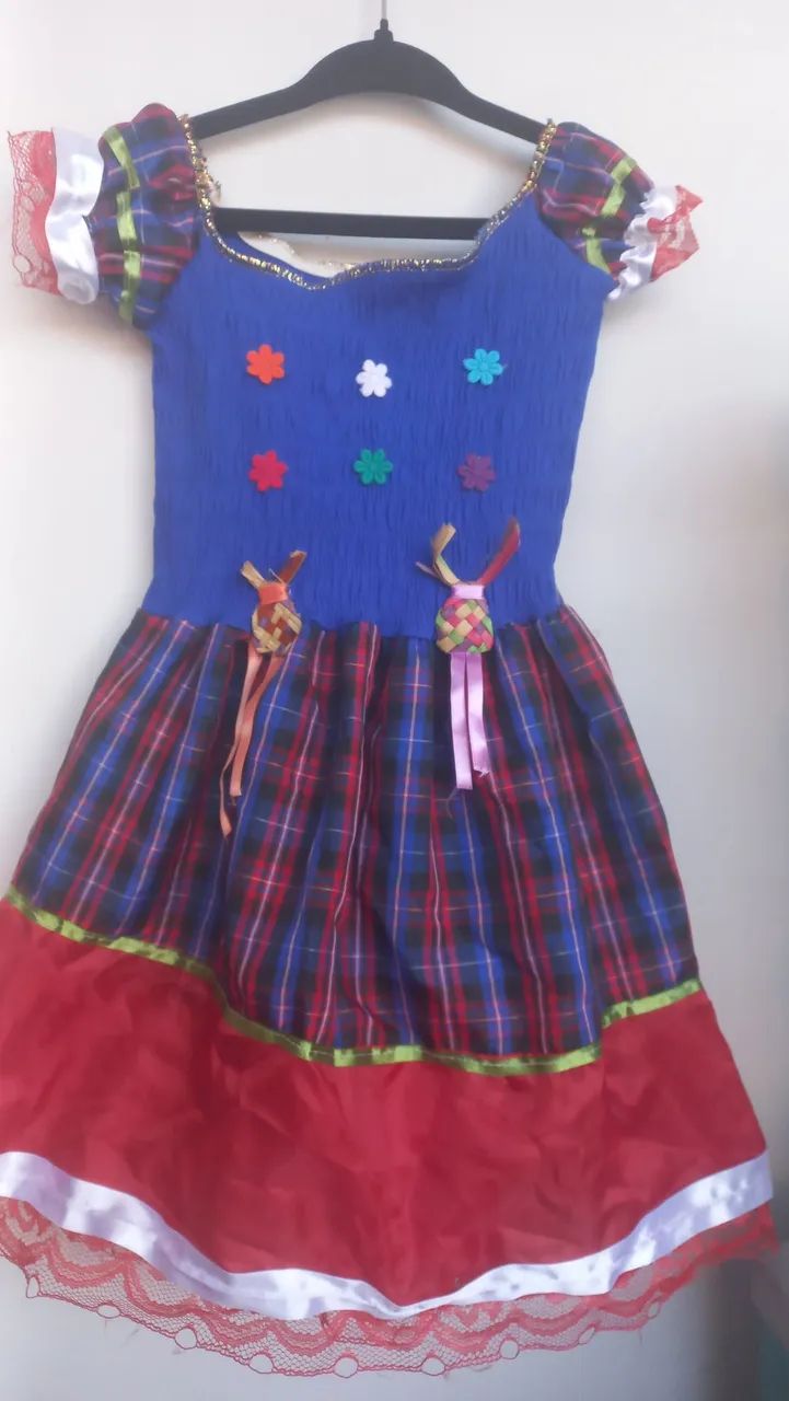Vestido infantil junino 