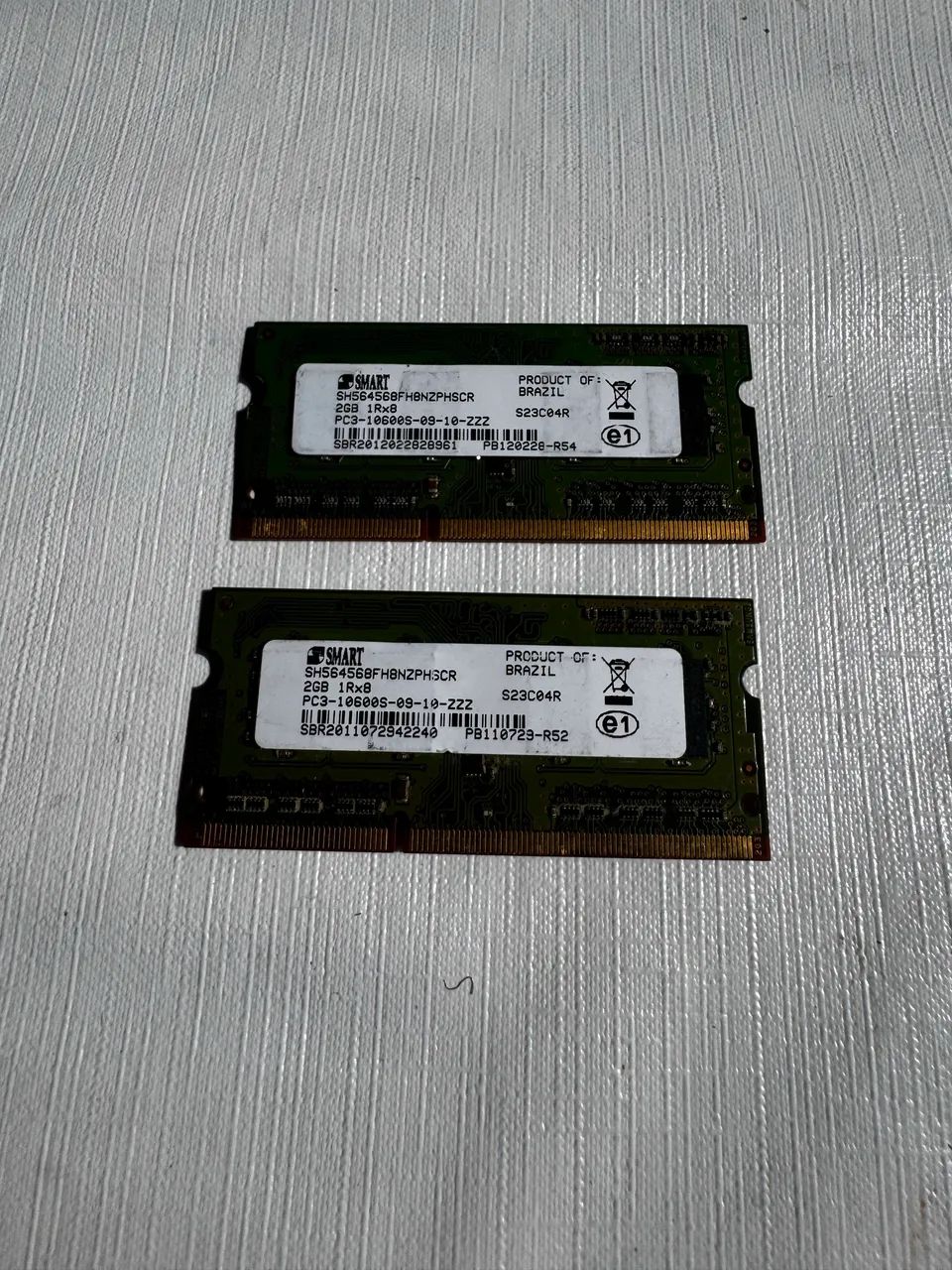 Smart memória para Notebook 2GB 1Rx8  10600s Kit c/2pçs (Usada) - Foto 4