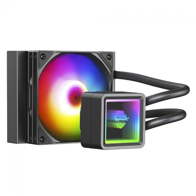 Water Cooler Gamer Ninja Yuki, ARGB, 120mm, Intel-AMD, Controladora, Black, 12x 16,08 - Foto 2