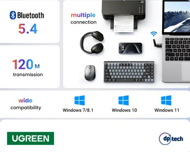Adaptador Bluetooth 5.4 Ugreen | Plug and Play | 20dBm -Entrega Grátis- - Foto 4