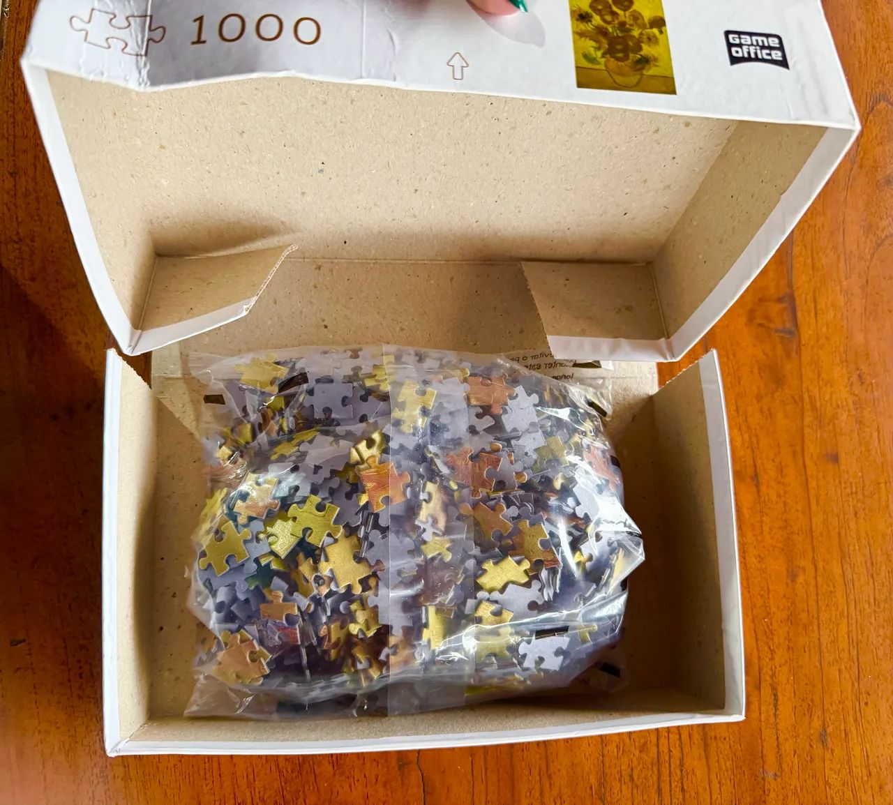 Quebra-cabeça Van Gogh Girassóis 1000 peças Game Office - Foto 3