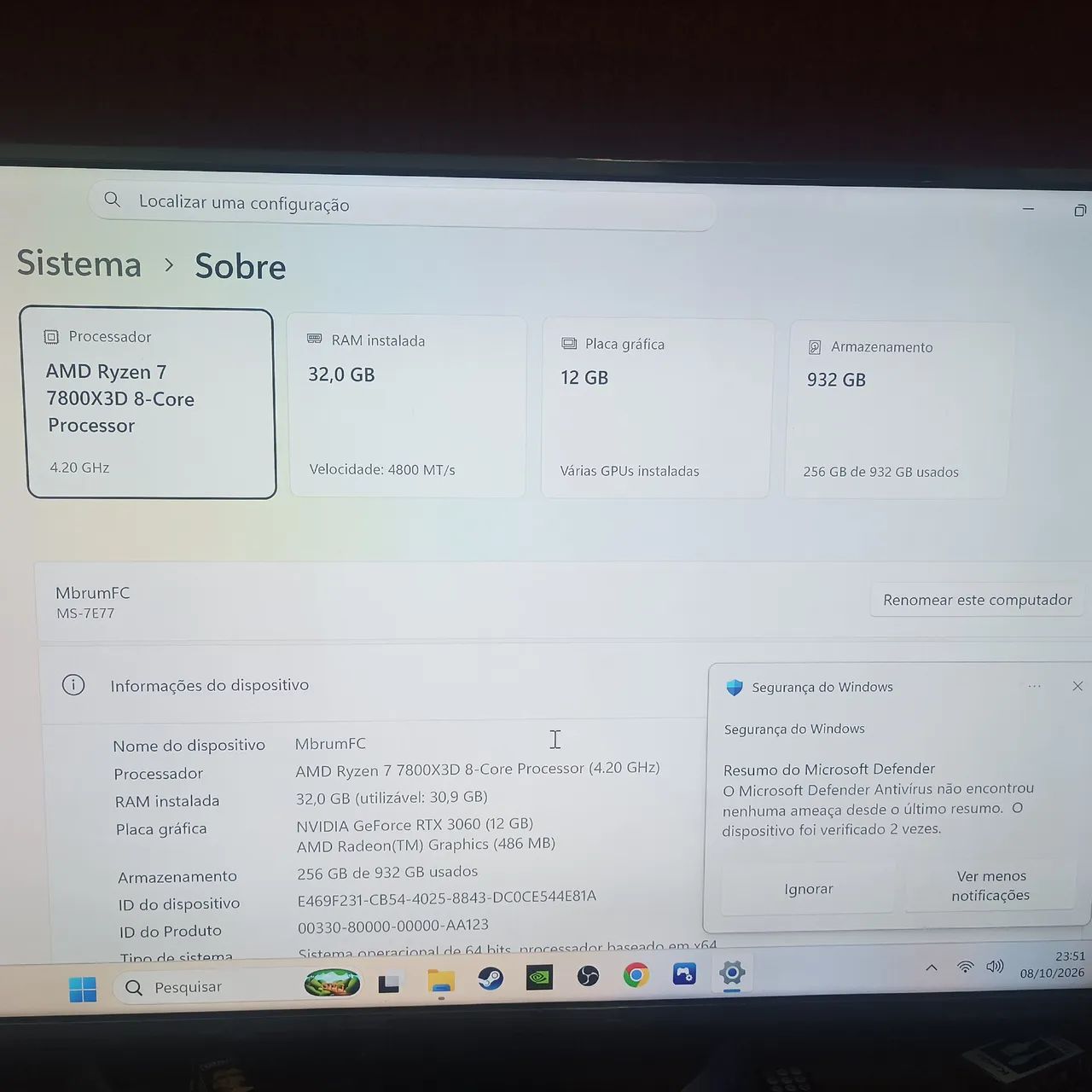 PC Gamer Ryzen 7 7800X3D - Foto 2