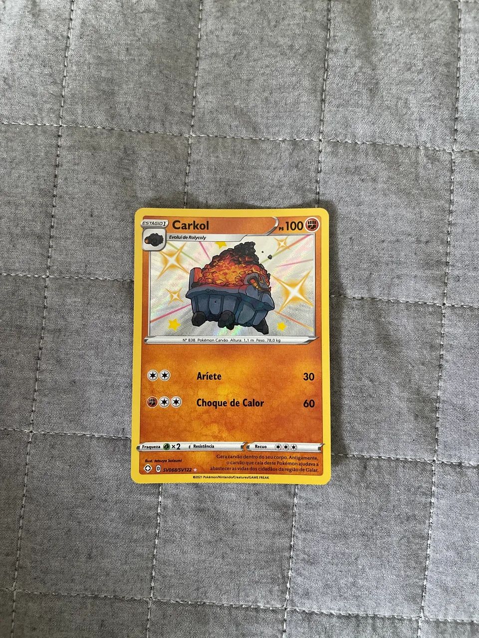 Carta Pokémon Carkol Brilhante 