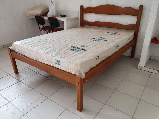 Cama Madeira Lei mais Colchão - Foto 2