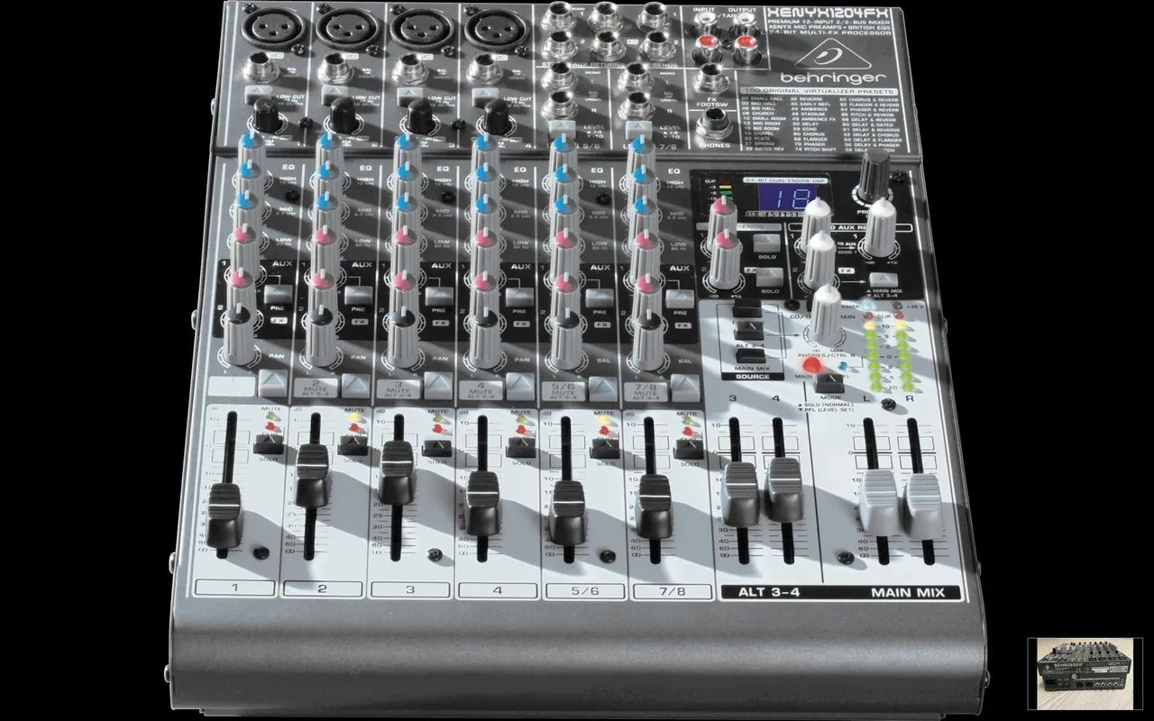 Behringer XENYX 1204FX - Mixer de áudio de 12 canais IMPERDÍVEL