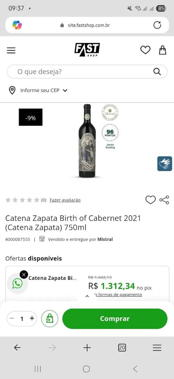 VINHO CATENA ZAPATA CABERNET E MALBEC