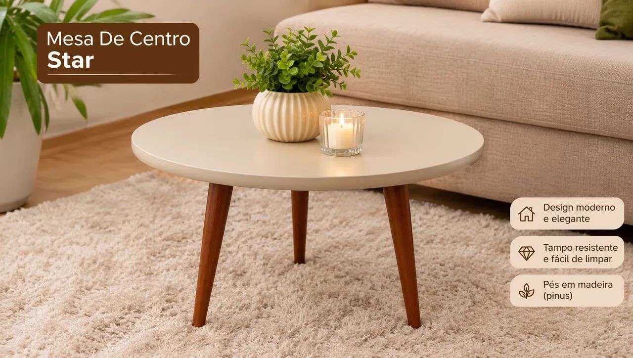 Mesa de Centro Star PRODUTO NOVO