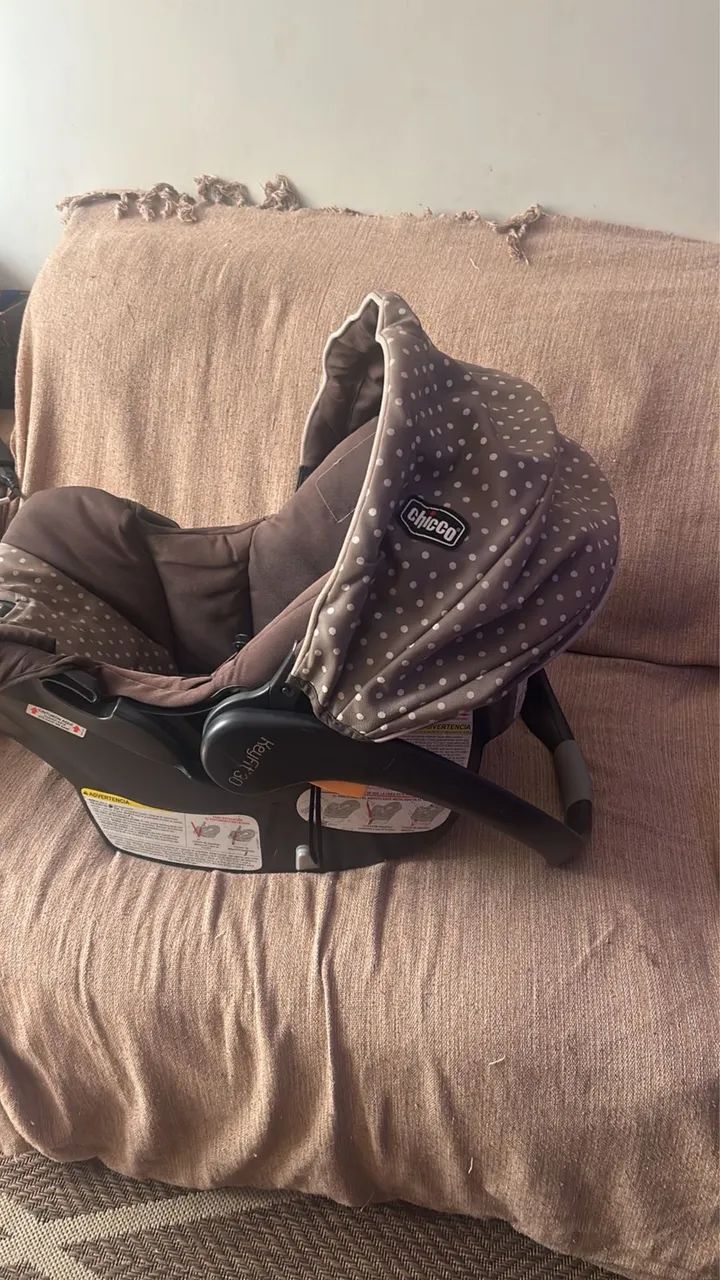 Carrinho de Bebê Chicco Bravo + Bebê Conforto KeyFit 30 com Base  - Foto 5