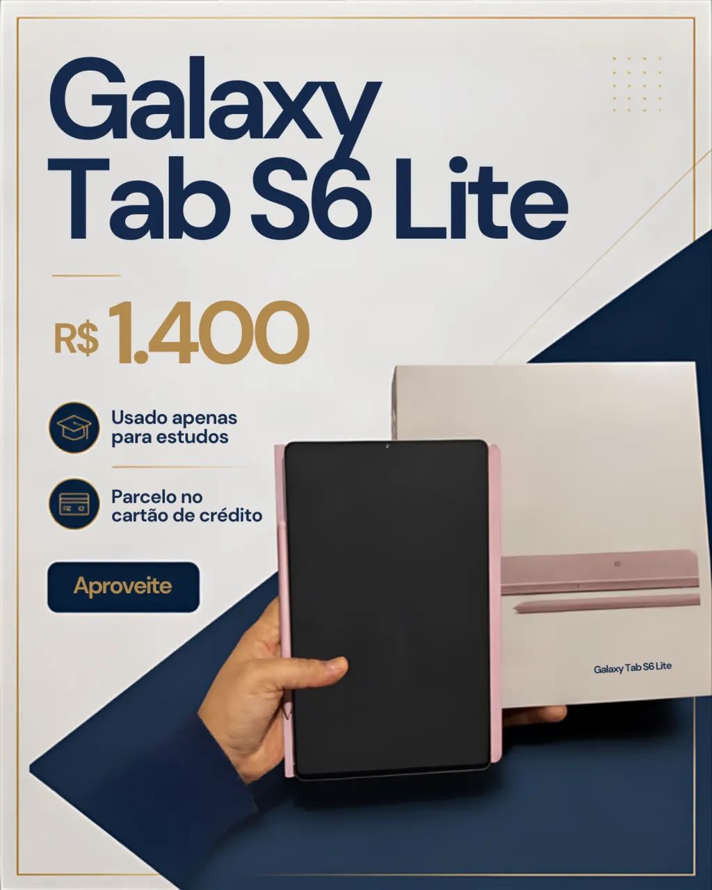 Samsung Galaxy Tab S6 Lite (Usado apenas para estudos)