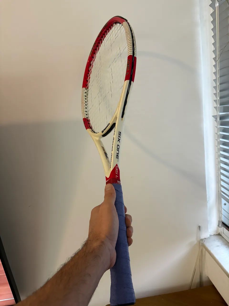 Raquete Wilson six one em boas condições e com corda nova