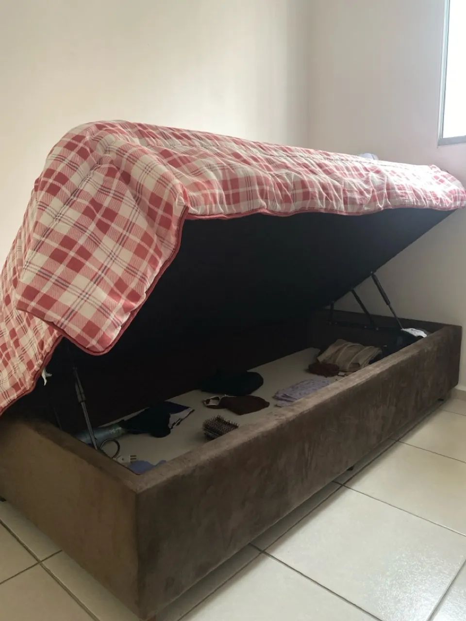 Cama solteiro com baú + Colchão  - Foto 2