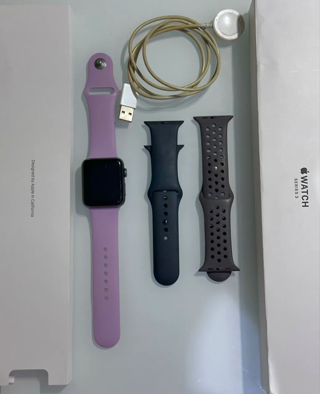 Apple Watch Series 3 42mm GPS Original + Caixa - Smartwatches