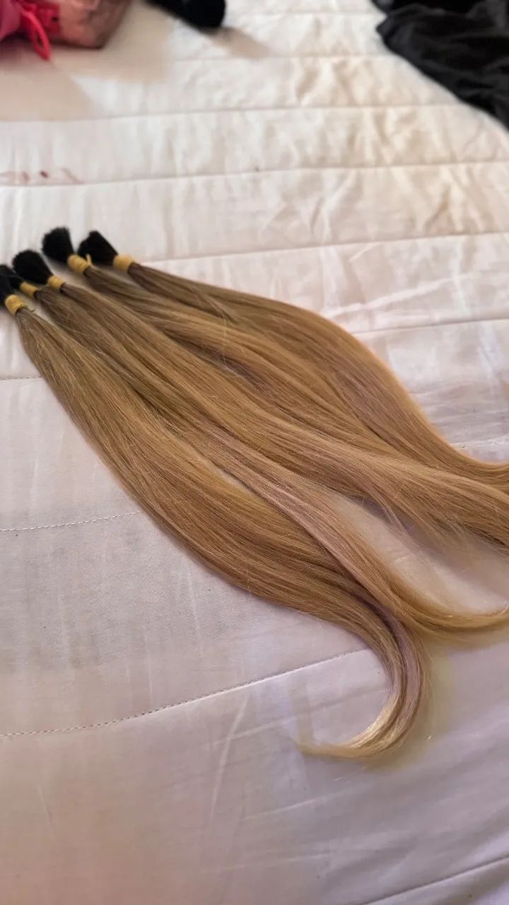 Mega hair brasileiro premium loiro 55cm - Foto 3