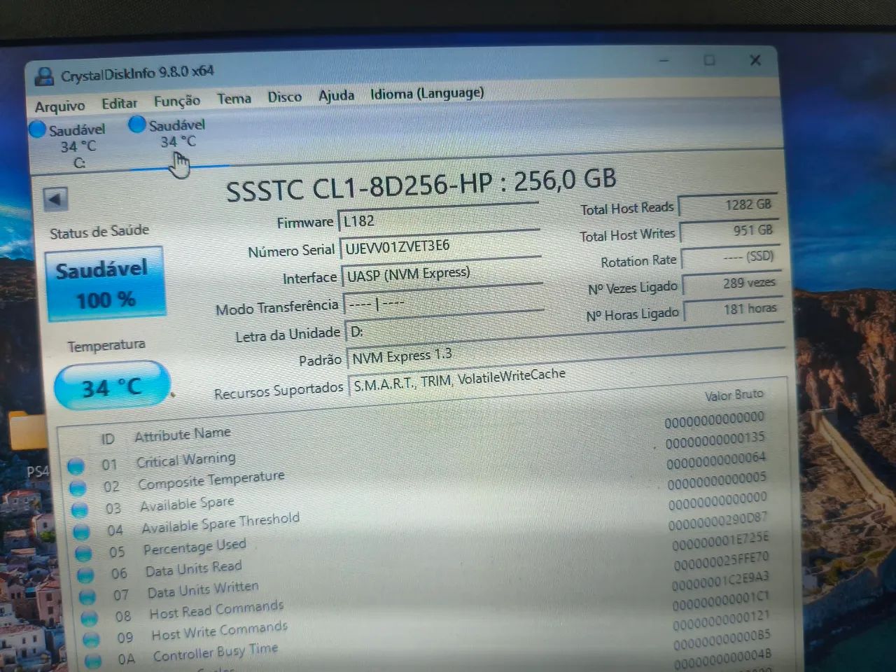 SSD NVME Hp 256 gigas+ case. - Foto 2